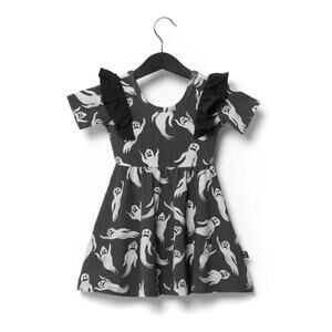 Rags to Raches NWT ghost flutter sleeve swing dress Halloween